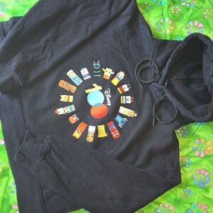 Disney Black Sweatshirt with Colorful Coffee Design